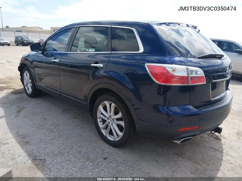2012 Mazda Cx-9 Grand Touring VIN: JM3TB3DV3C0350474 Lot: 45453714