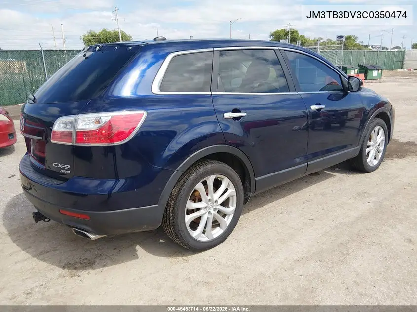 2012 Mazda Cx-9 Grand Touring VIN: JM3TB3DV3C0350474 Lot: 45453714