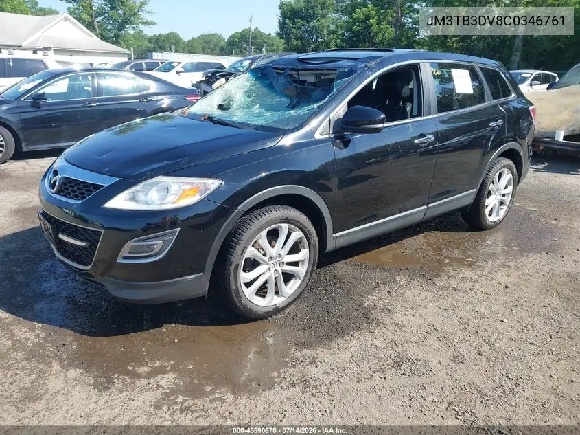 2012 Mazda Cx-9 Grand Touring VIN: JM3TB3DV8C0346761 Lot: 45590678