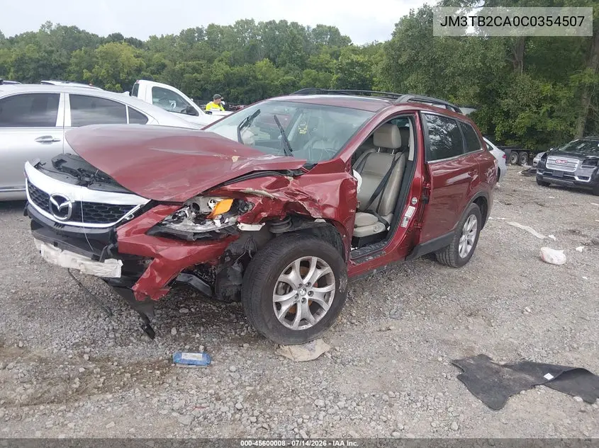 2012 Mazda Cx-9 Touring VIN: JM3TB2CA0C0354507 Lot: 45600008