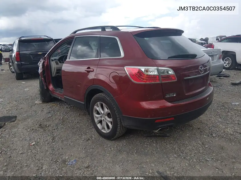 2012 Mazda Cx-9 Touring VIN: JM3TB2CA0C0354507 Lot: 45600008