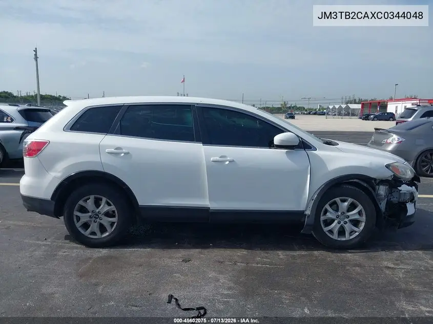 2012 Mazda Cx-9 Touring VIN: JM3TB2CAXC0344048 Lot: 45602075