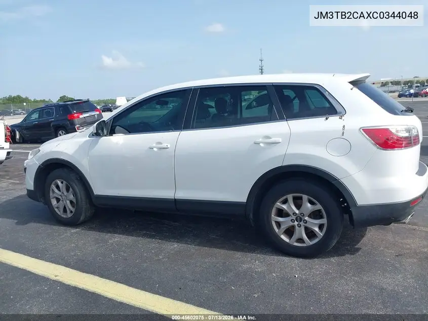 2012 Mazda Cx-9 Touring VIN: JM3TB2CAXC0344048 Lot: 45602075