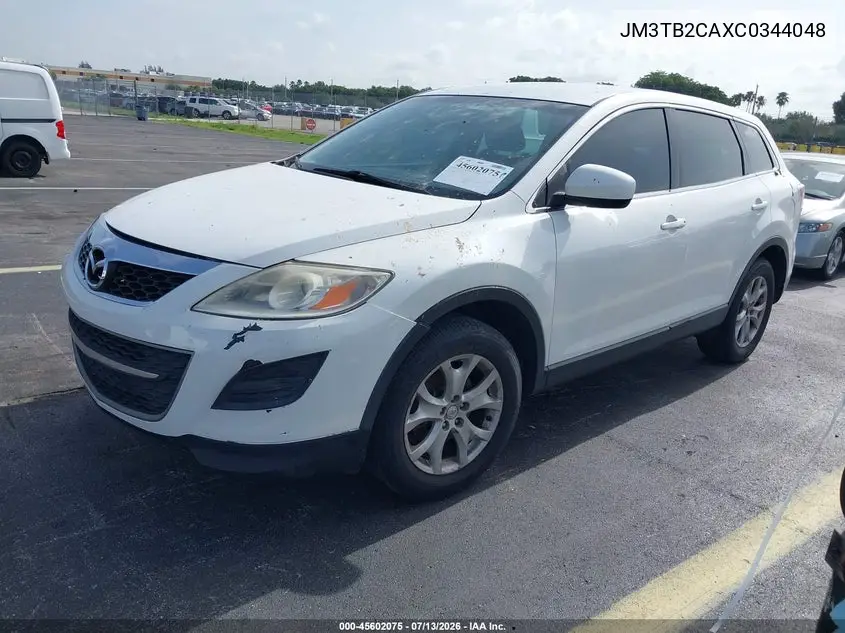 2012 Mazda Cx-9 Touring VIN: JM3TB2CAXC0344048 Lot: 45602075
