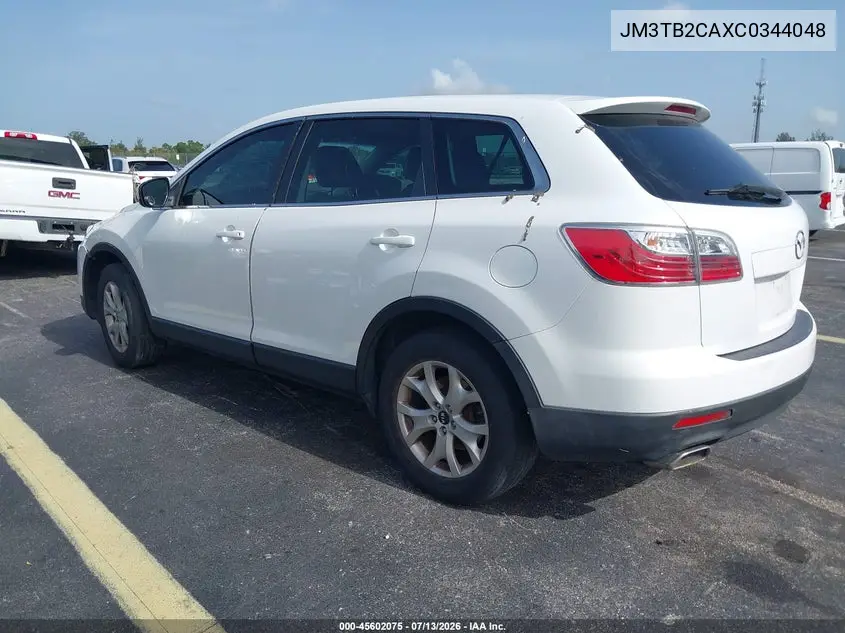 2012 Mazda Cx-9 Touring VIN: JM3TB2CAXC0344048 Lot: 45602075