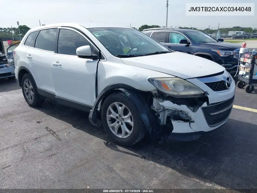 2012 Mazda Cx-9 Touring VIN: JM3TB2CAXC0344048 Lot: 45602075