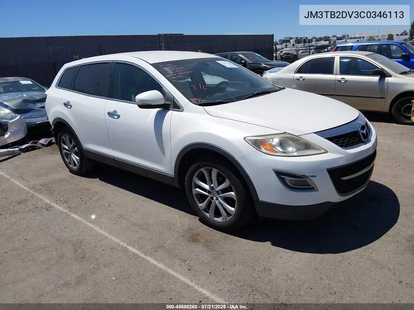 2012 Mazda Cx-9 Grand Touring VIN: JM3TB2DV3C0346113 Lot: 45688260