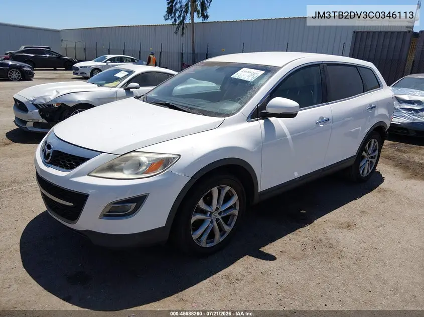 2012 Mazda Cx-9 Grand Touring VIN: JM3TB2DV3C0346113 Lot: 45688260