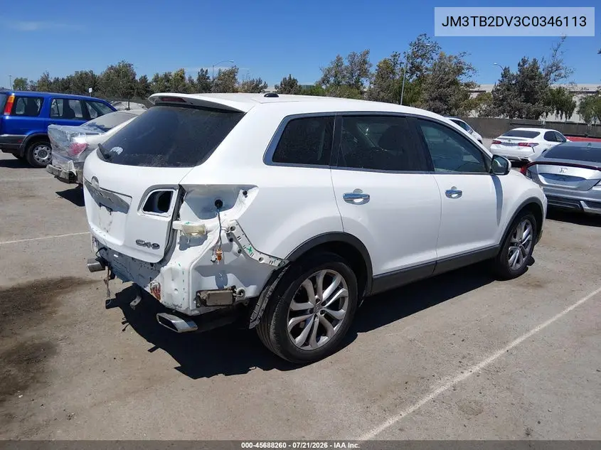 2012 Mazda Cx-9 Grand Touring VIN: JM3TB2DV3C0346113 Lot: 45688260