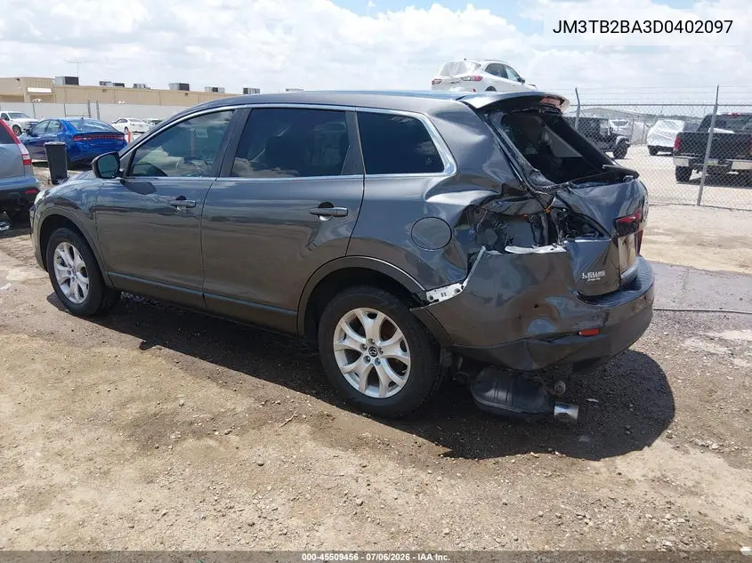 2013 Mazda Cx-9 Sport VIN: JM3TB2BA3D0402097 Lot: 45509456