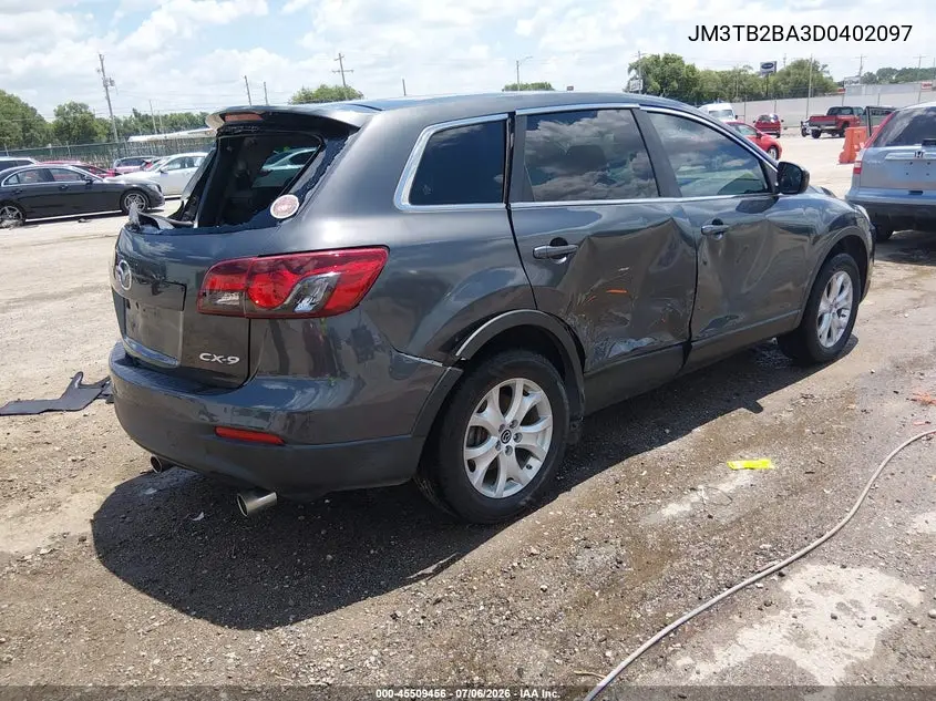 2013 Mazda Cx-9 Sport VIN: JM3TB2BA3D0402097 Lot: 45509456