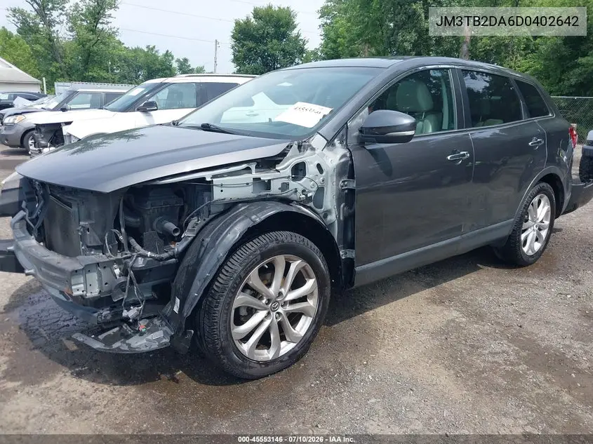 2013 Mazda Cx-9 Grand Touring VIN: JM3TB2DA6D0402642 Lot: 45553146