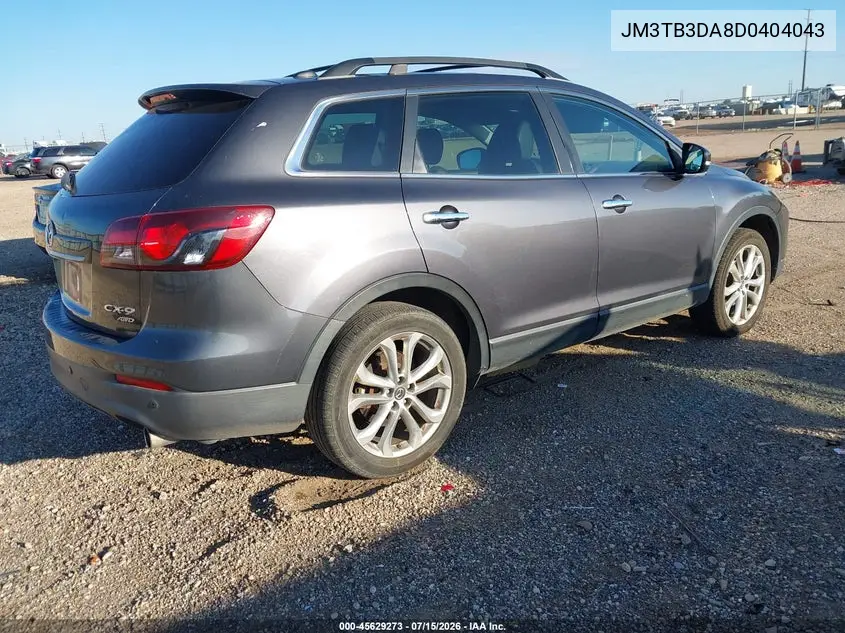 2013 Mazda Cx-9 Grand Touring VIN: JM3TB3DA8D0404043 Lot: 45629273
