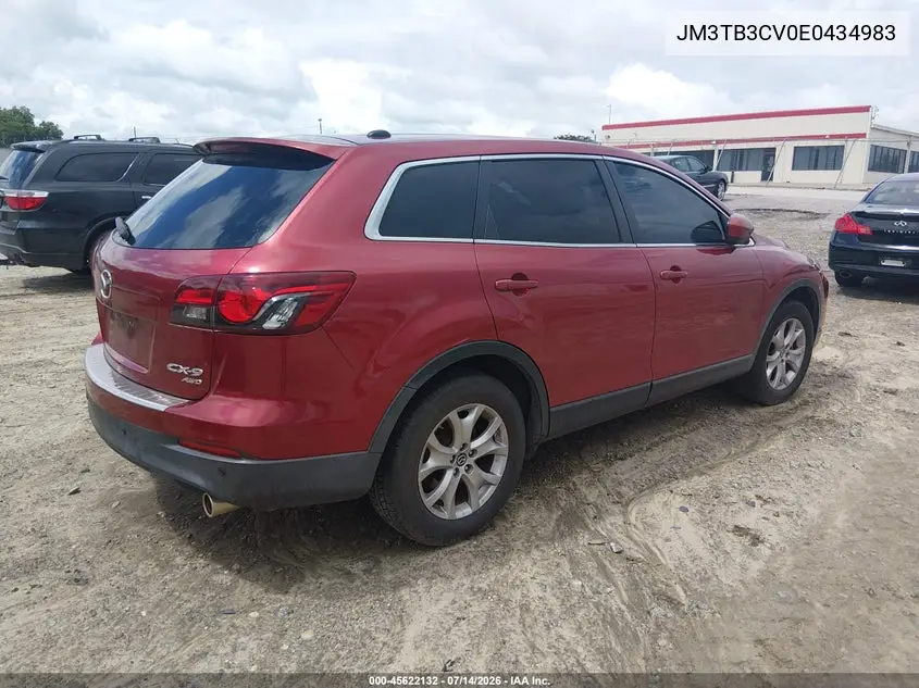 2014 Mazda Cx-9 Touring VIN: JM3TB3CV0E0434983 Lot: 45622132