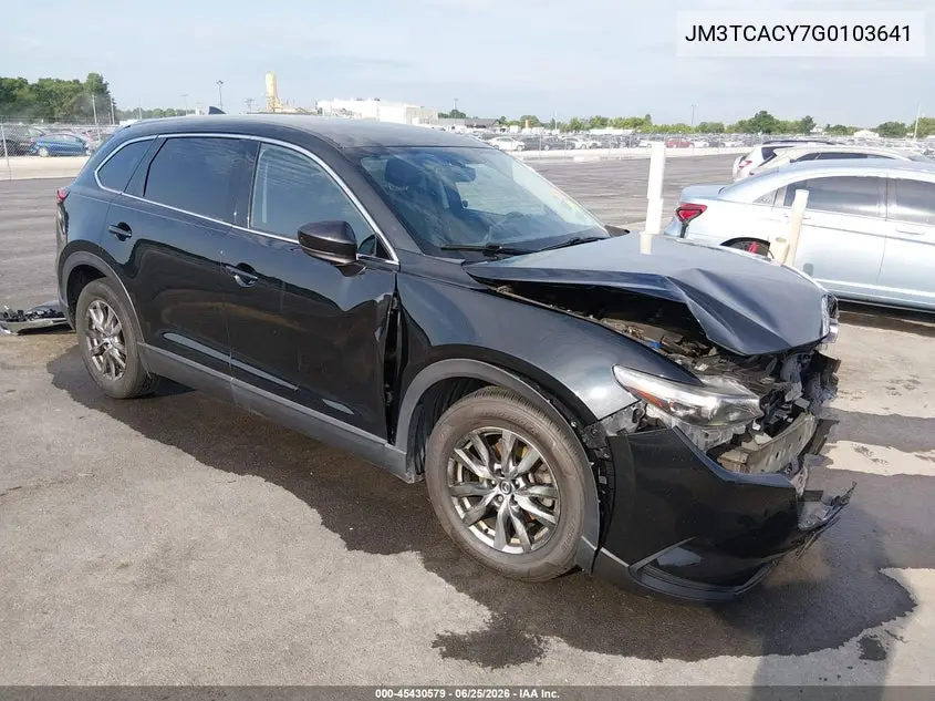 2016 Mazda Cx-9 Touring VIN: JM3TCACY7G0103641 Lot: 45430579