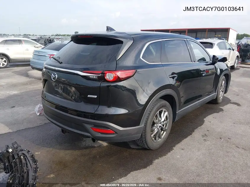 2016 Mazda Cx-9 Touring VIN: JM3TCACY7G0103641 Lot: 45430579