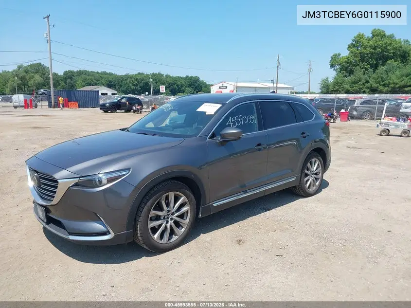 2016 Mazda Cx-9 Signature VIN: JM3TCBEY6G0115900 Lot: 45593555