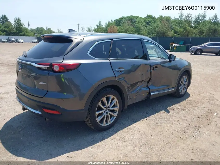 2016 Mazda Cx-9 Signature VIN: JM3TCBEY6G0115900 Lot: 45593555