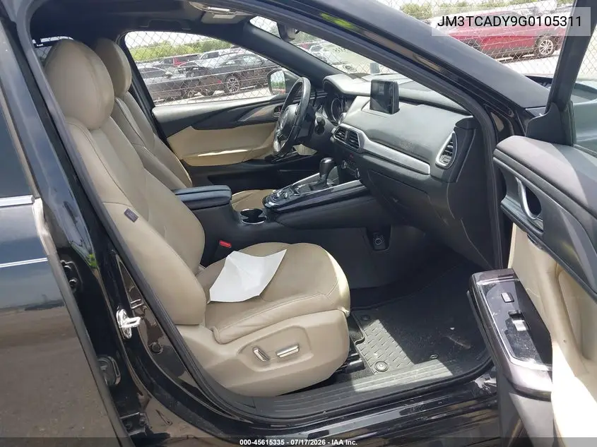 2016 Mazda Cx-9 Grand Touring VIN: JM3TCADY9G0105311 Lot: 45615335