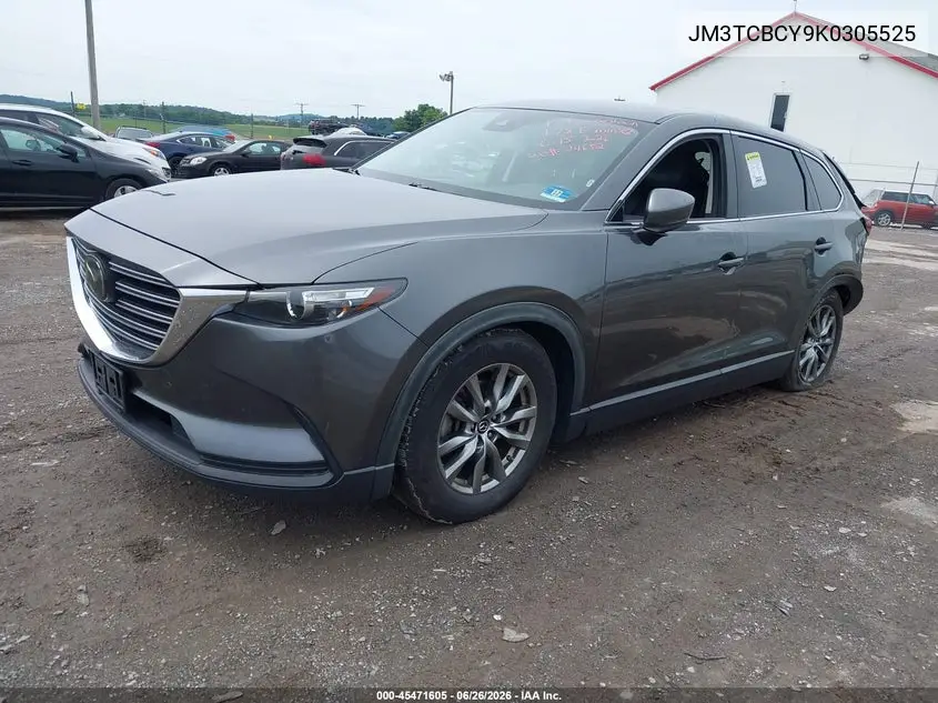 2019 Mazda Cx-9 Touring VIN: JM3TCBCY9K0305525 Lot: 45471605