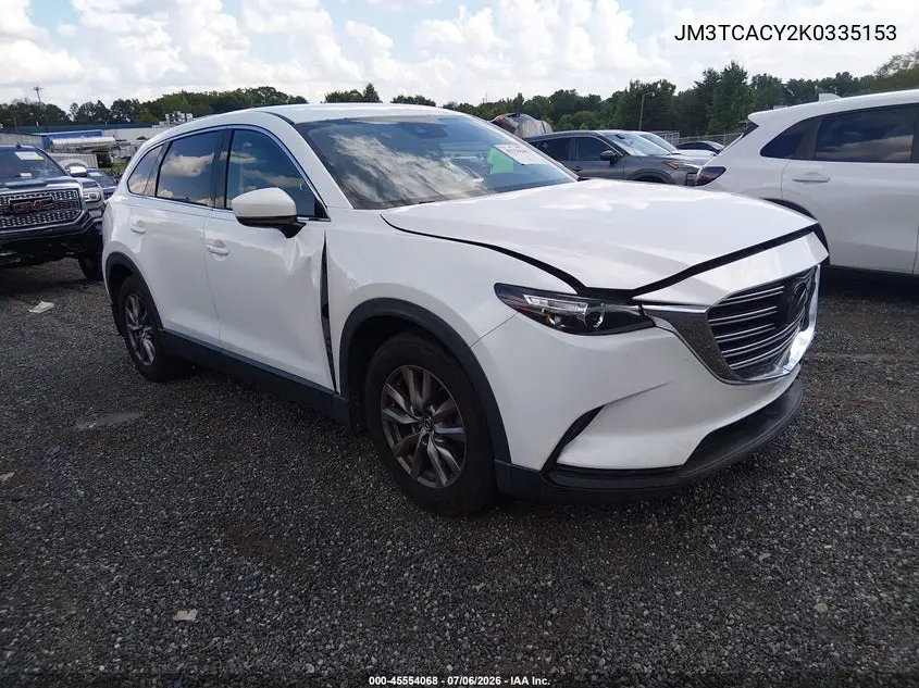 2019 Mazda Cx-9 Touring VIN: JM3TCACY2K0335153 Lot: 45554068