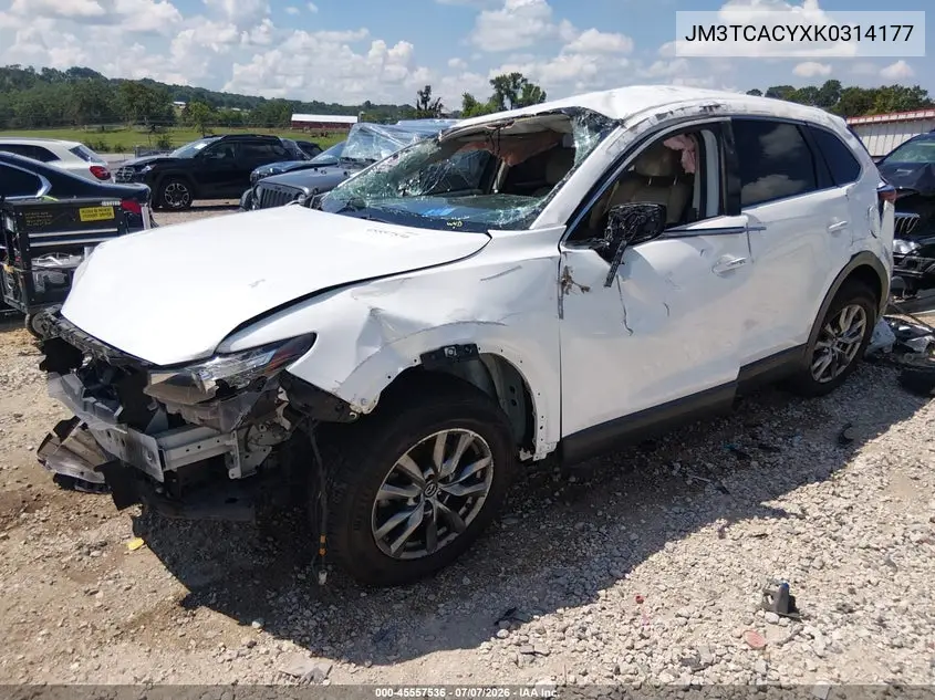 2019 Mazda Cx-9 Touring VIN: JM3TCACYXK0314177 Lot: 45557536