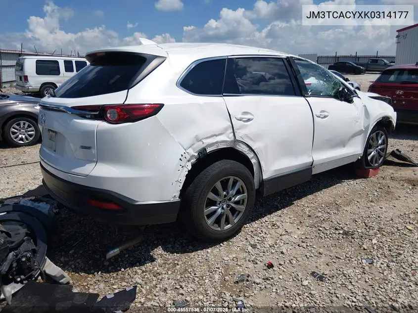 2019 Mazda Cx-9 Touring VIN: JM3TCACYXK0314177 Lot: 45557536