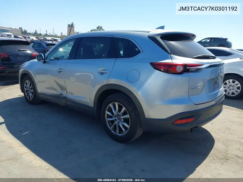 2019 Mazda Cx-9 Touring VIN: JM3TCACY7K0301192 Lot: 45594103