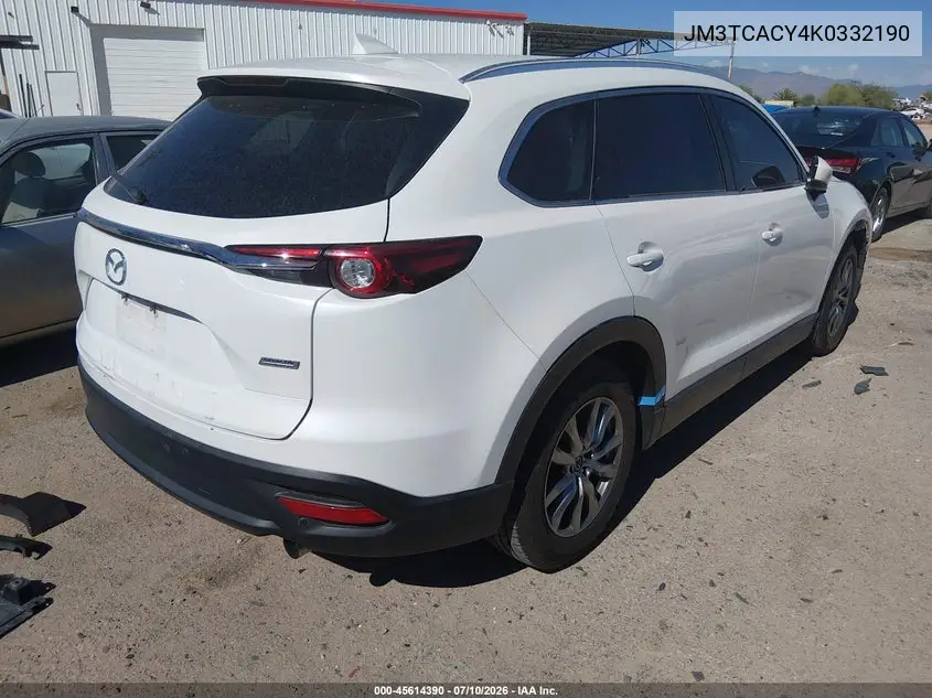 2019 Mazda Cx-9 Touring VIN: JM3TCACY4K0332190 Lot: 45614390