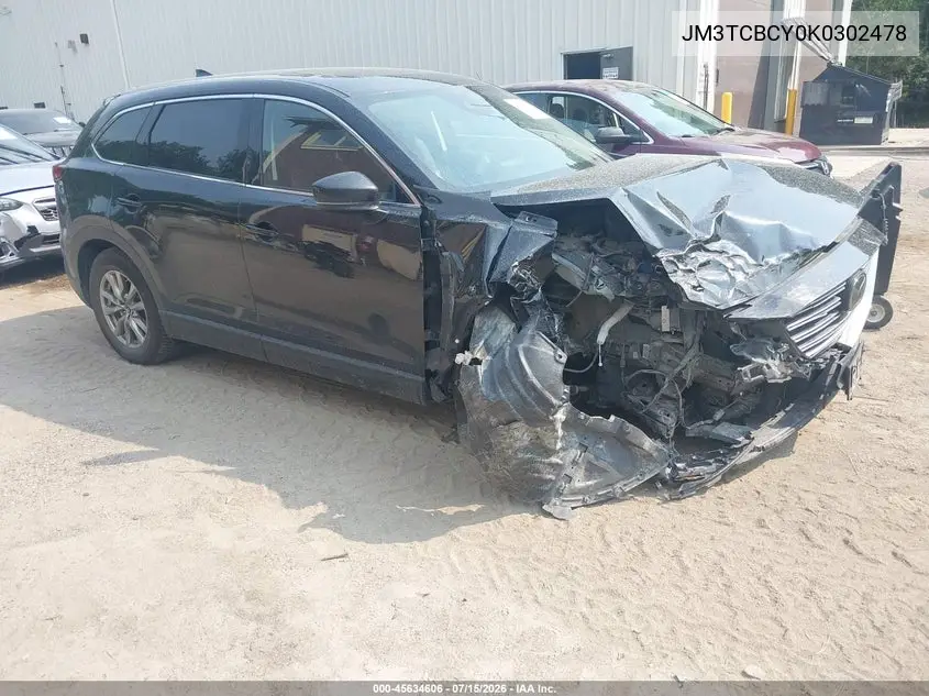2019 Mazda Cx-9 Touring VIN: JM3TCBCY0K0302478 Lot: 45634606