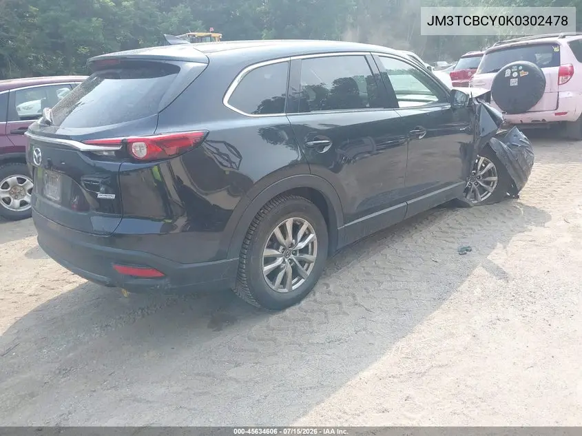 2019 Mazda Cx-9 Touring VIN: JM3TCBCY0K0302478 Lot: 45634606