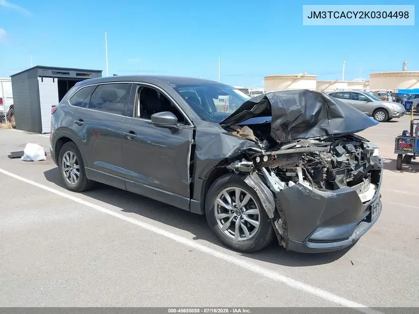 2019 Mazda Cx-9 Touring VIN: JM3TCACY2K0304498 Lot: 45655058