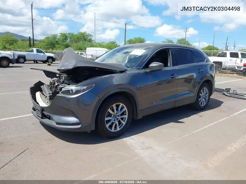 2019 Mazda Cx-9 Touring VIN: JM3TCACY2K0304498 Lot: 45655058