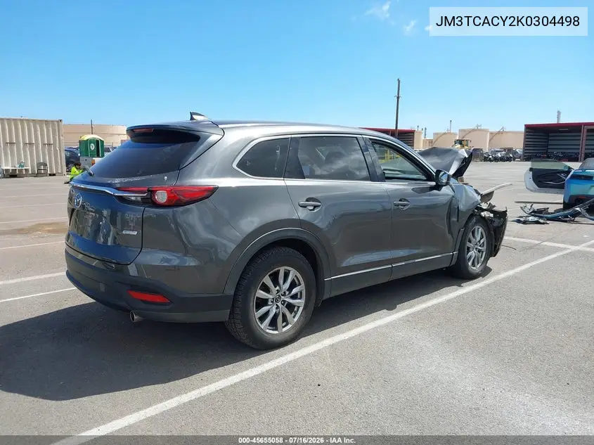 2019 Mazda Cx-9 Touring VIN: JM3TCACY2K0304498 Lot: 45655058
