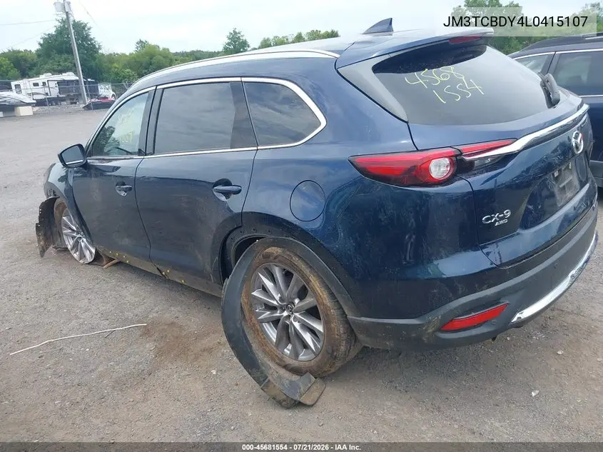 2020 Mazda Cx-9 Grand Touring VIN: JM3TCBDY4L0415107 Lot: 45681554