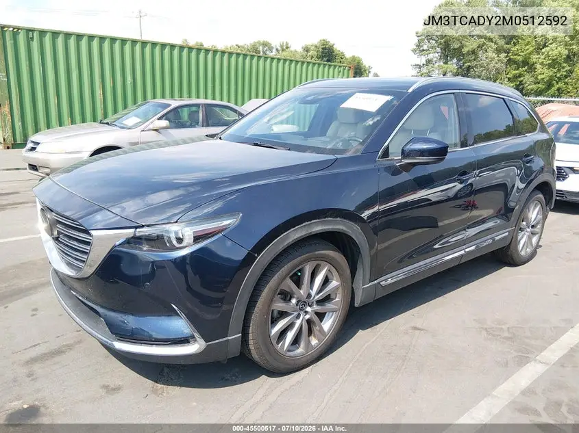 2021 Mazda Cx-9 Grand Touring VIN: JM3TCADY2M0512592 Lot: 45500517