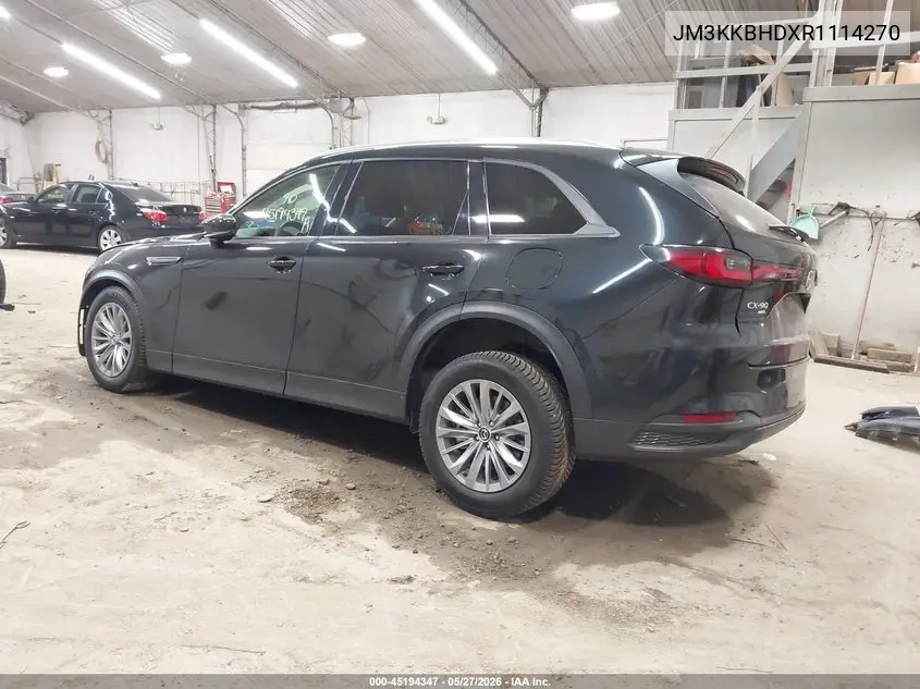 2024 Mazda Cx-90 3.3 Turbo Preferred VIN: JM3KKBHDXR1114270 Lot: 45194347