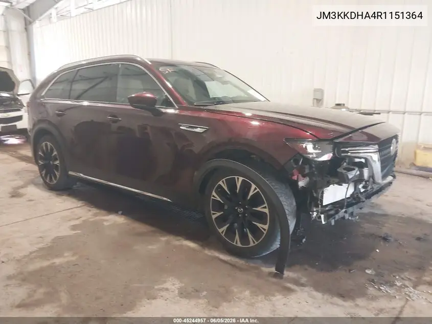 2024 Mazda Cx-90 Phev Premium VIN: JM3KKDHA4R1151364 Lot: 45244957