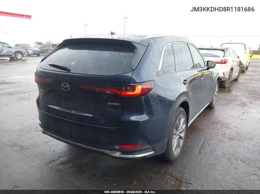 2024 Mazda Cx-90 3.3 Turbo Premium VIN: JM3KKDHD8R1181686 Lot: 45255516