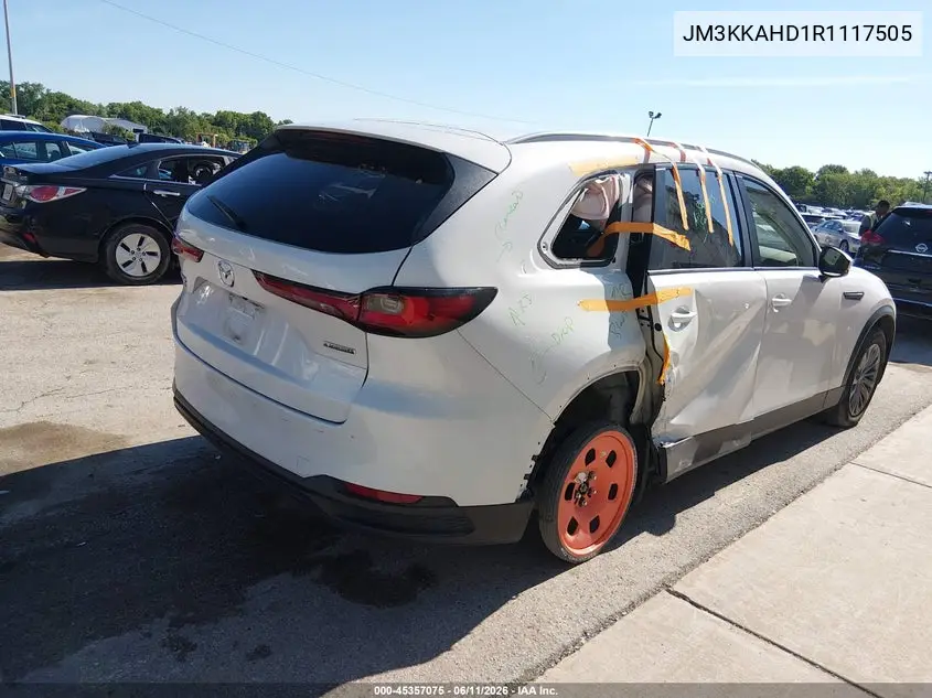 2024 Mazda Cx-90 3.3 Turbo Select VIN: JM3KKAHD1R1117505 Lot: 45357075