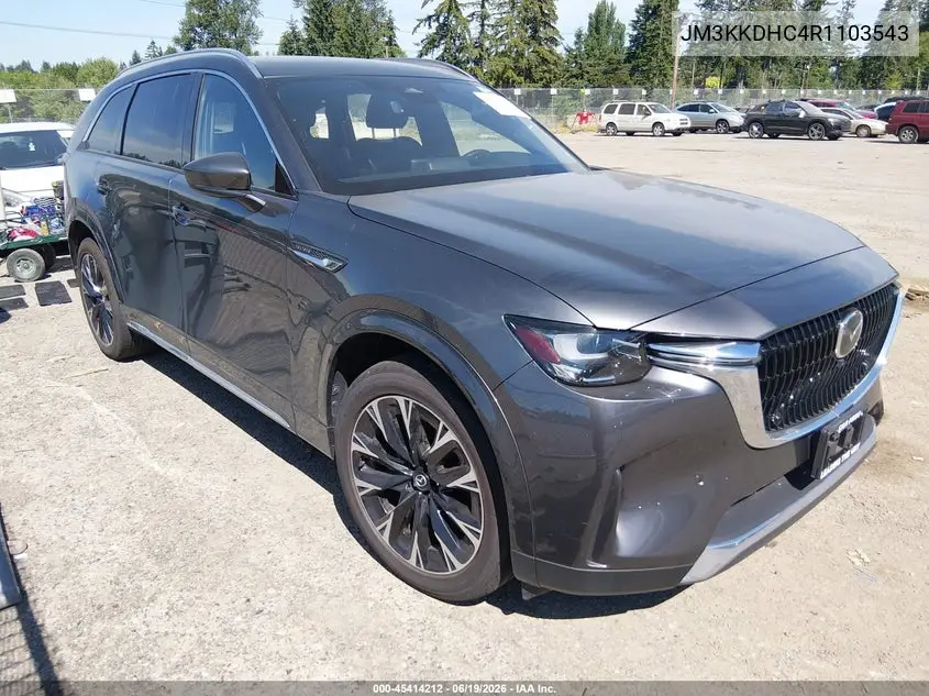 2024 Mazda Cx-90 3.3 Turbo S Premium VIN: JM3KKDHC4R1103543 Lot: 45414212