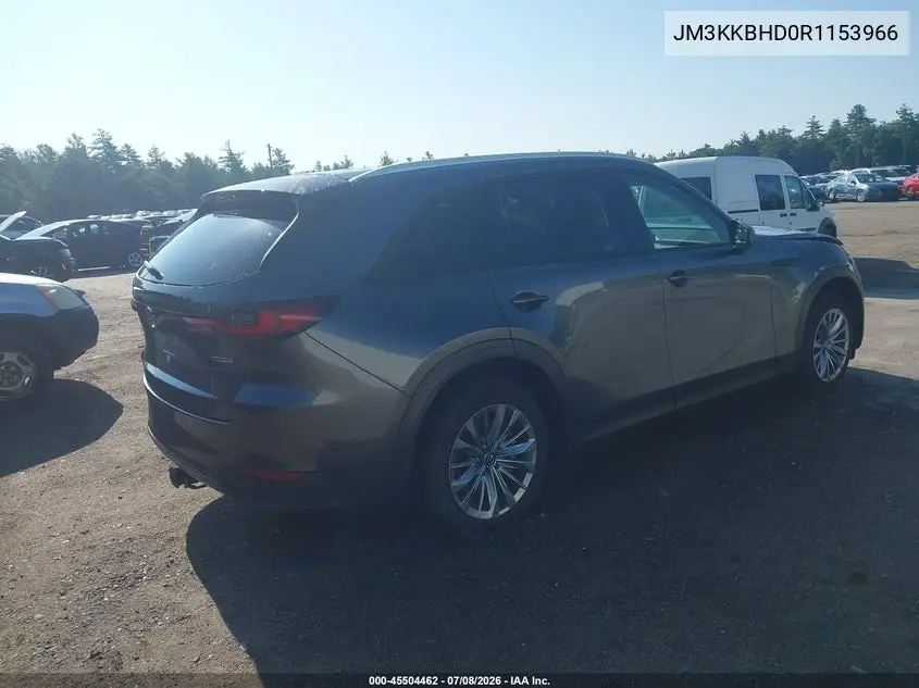 2024 Mazda Cx-90 3.3 Turbo Preferred VIN: JM3KKBHD0R1153966 Lot: 45504462