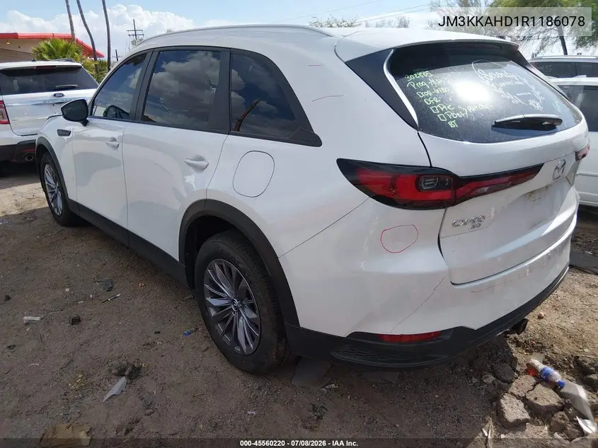 2024 Mazda Cx-90 3.3 Turbo Select VIN: JM3KKAHD1R1186078 Lot: 45560220