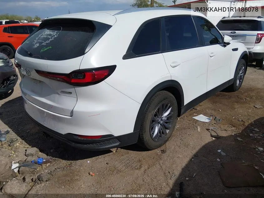 2024 Mazda Cx-90 3.3 Turbo Select VIN: JM3KKAHD1R1186078 Lot: 45560220