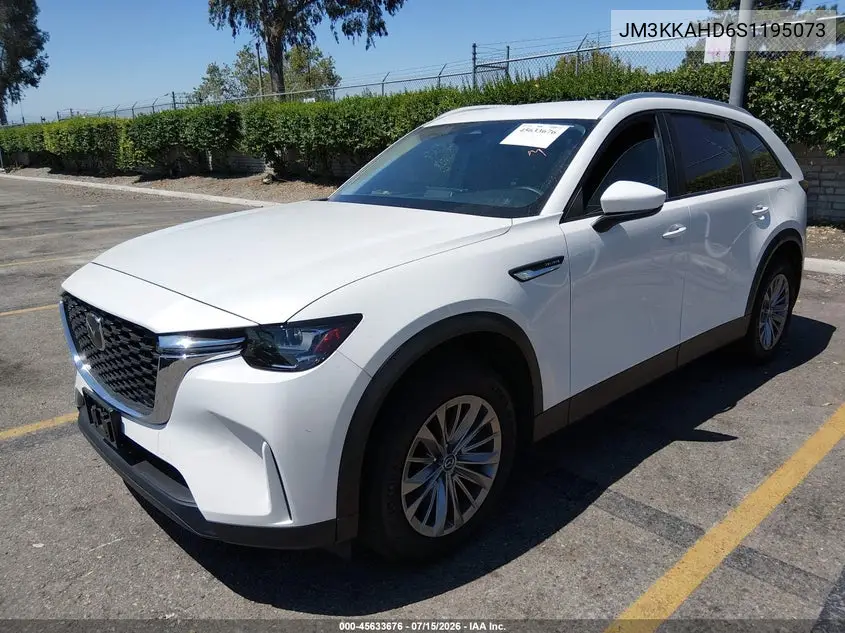 2025 Mazda Cx-90 3.3 Turbo Select Package VIN: JM3KKAHD6S1195073 Lot: 45633676