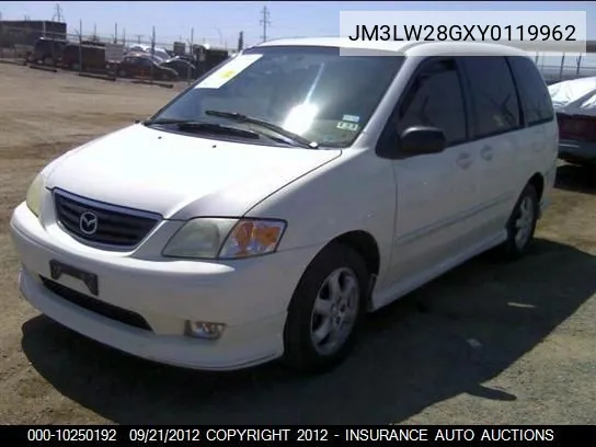 2000 Mazda Wagon Mpv Wagon VIN: JM3LW28GXY0119962 Lot: 10250192