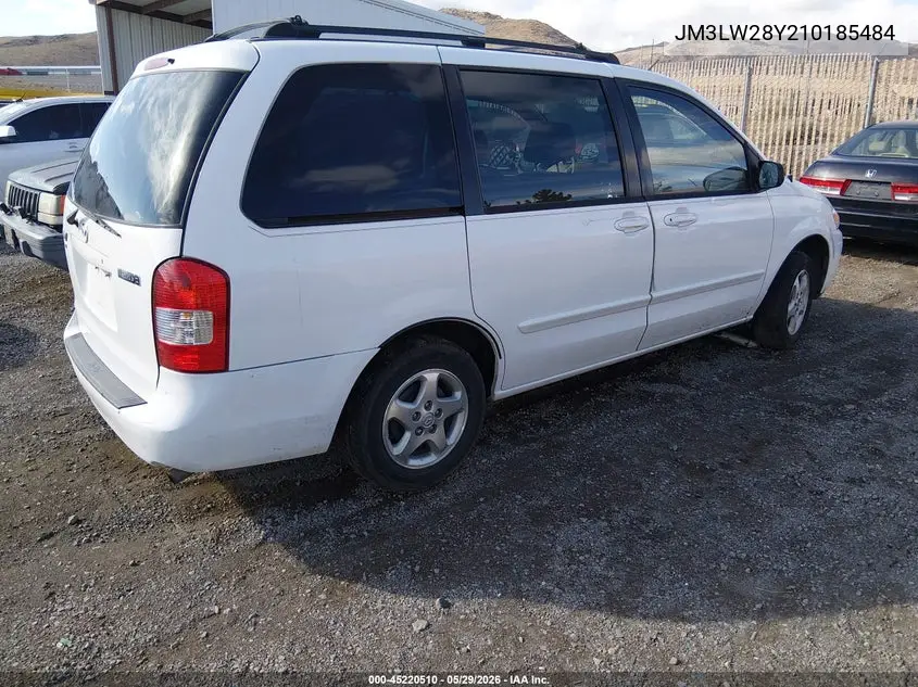 2001 Mazda Mpv Dx/Es/Lx VIN: JM3LW28Y210185484 Lot: 45220510