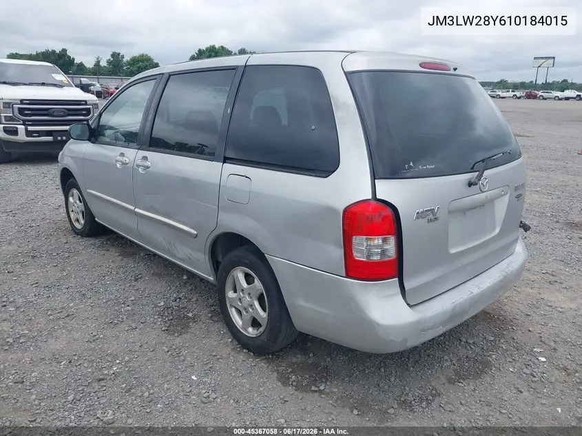 2001 Mazda Mpv Dx/Es/Lx VIN: JM3LW28Y610184015 Lot: 45367058