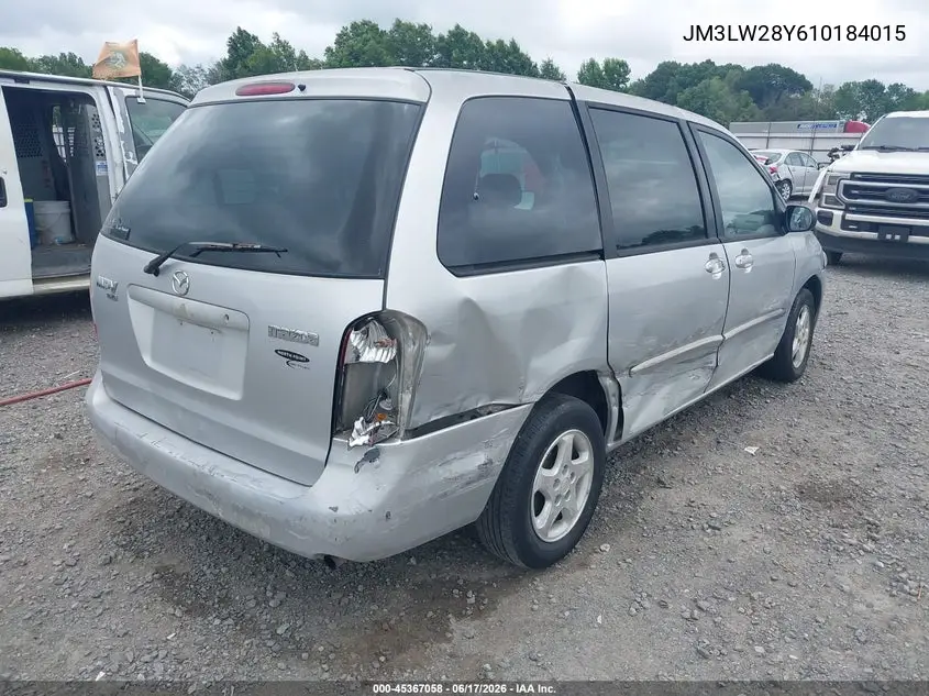 2001 Mazda Mpv Dx/Es/Lx VIN: JM3LW28Y610184015 Lot: 45367058
