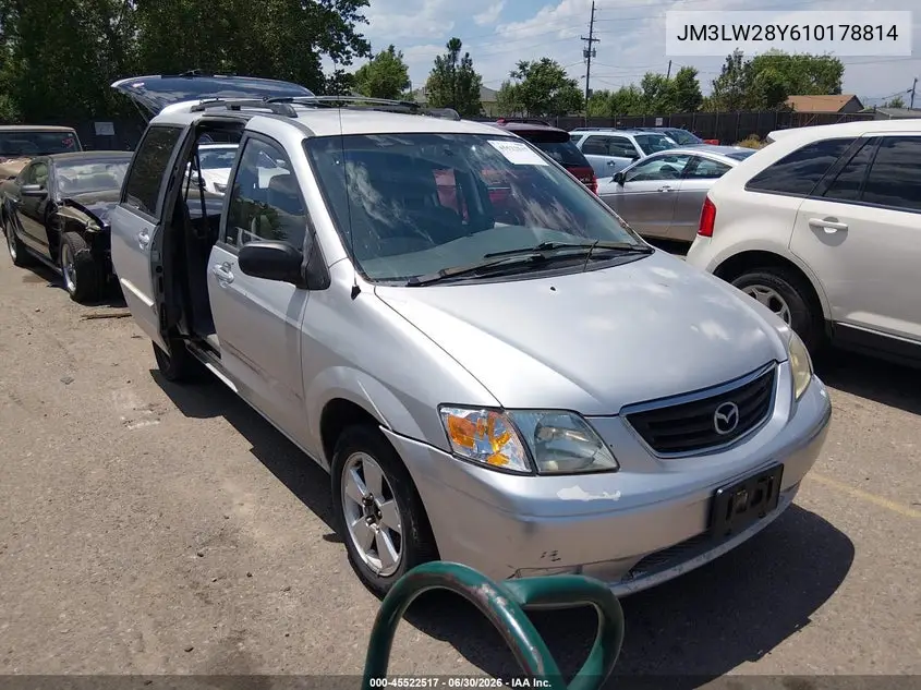 2001 Mazda Mpv Dx/Es/Lx VIN: JM3LW28Y610178814 Lot: 45522517